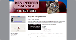 Desktop Screenshot of kenpfeifersalvage.com